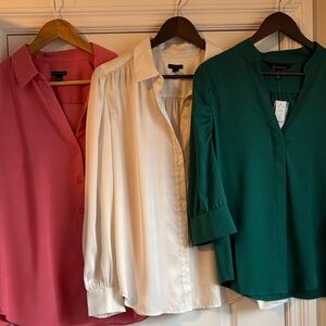 3 New & Like Mew Blouses: Ann Taylor & WHBM